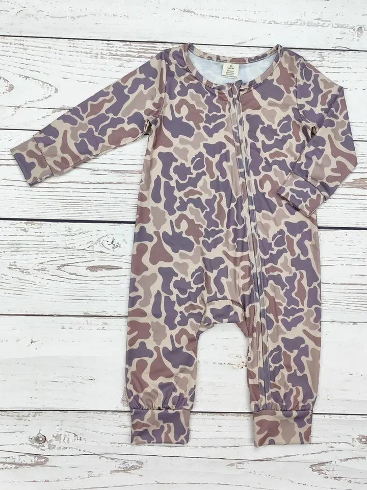 Baby Boy Camouflage Print Zippy Sleeper
