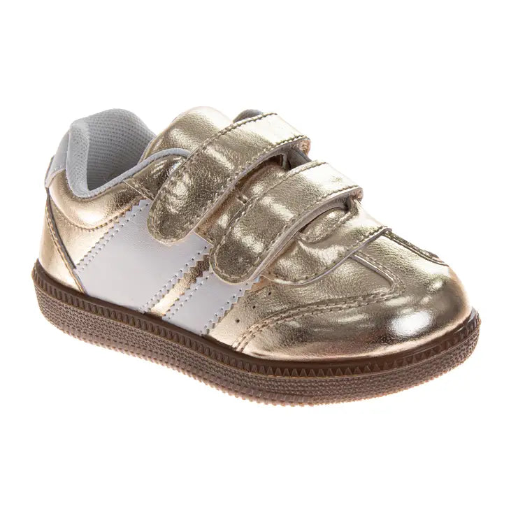 Sophie Toddler Girls Metallic Hook and Loop Sneakers