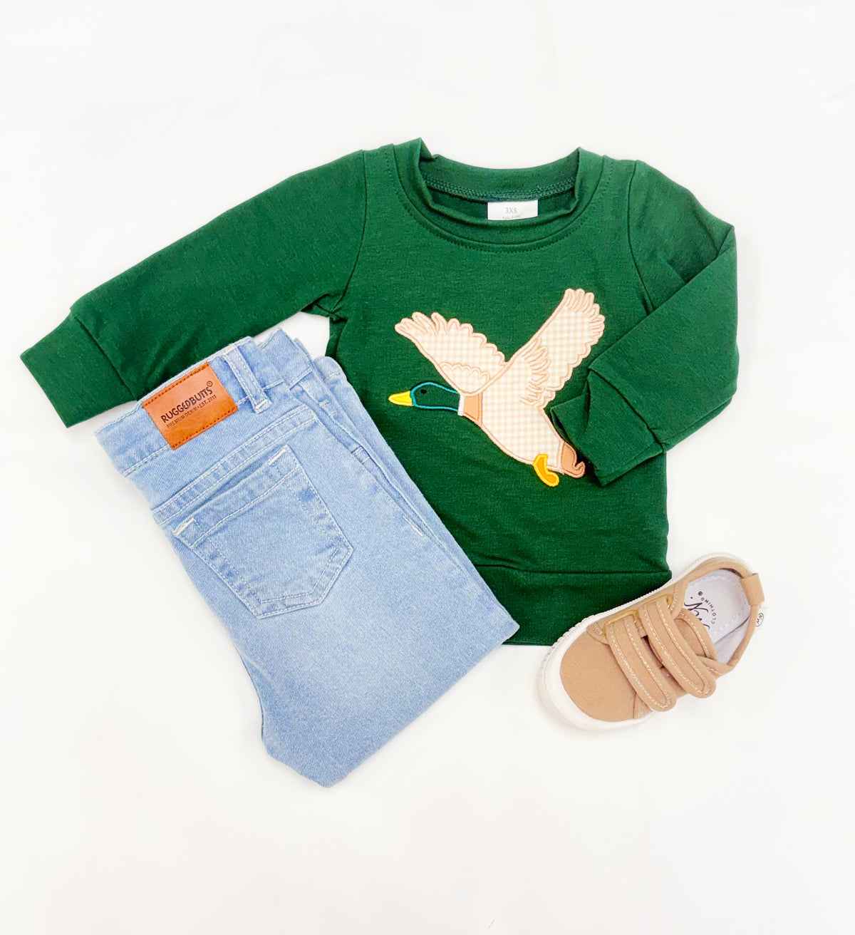 Baby/Toddler Boys Green Mallard Long Sleeve Top