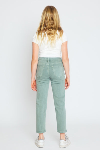 KanCan Girls Olive Ultra High Rise 90's Straight