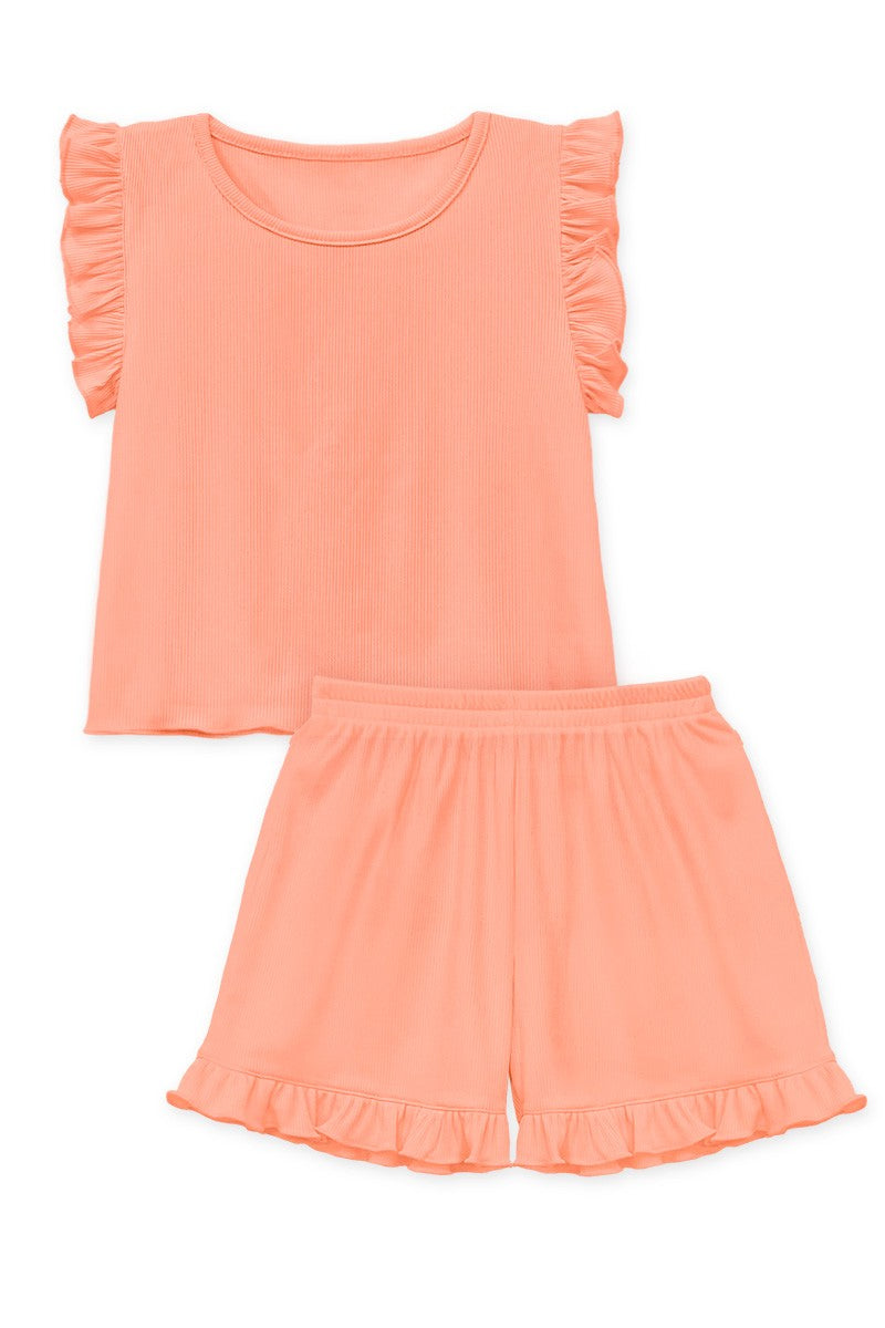 Toddler Girl's Top And Bottom Ruffle Set
