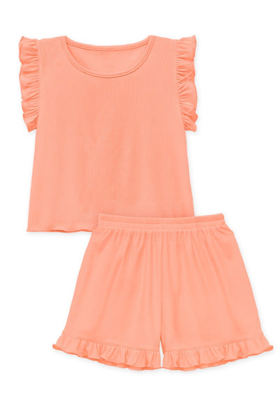 Toddler Girl's Top And Bottom Ruffle Set