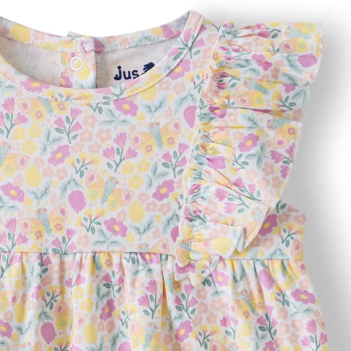 Infant Girl Floral Ruffle Romper