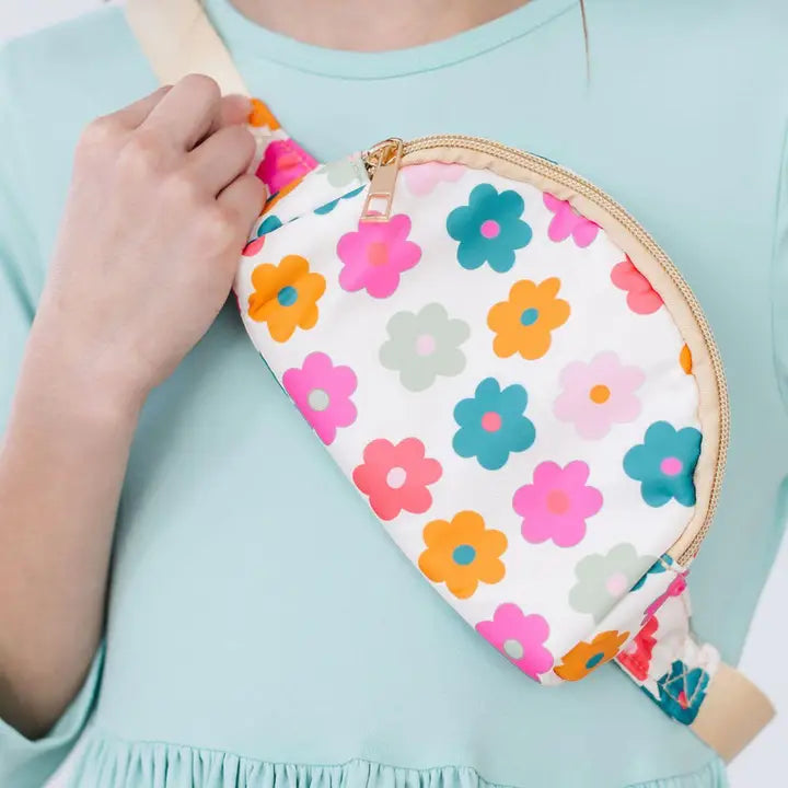 Peachy Blooms Girls Belt Bags