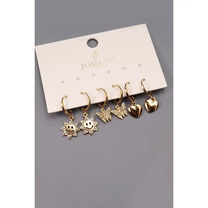 Mini Hoop Trio Earring Set