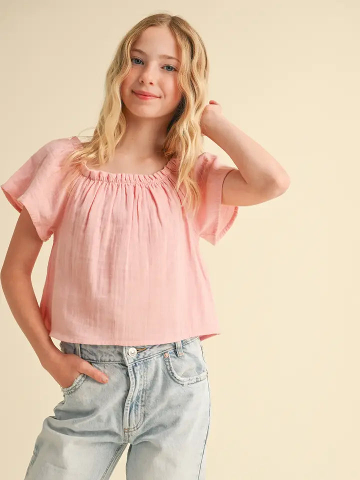 Youth Girls Short Sleeve Top