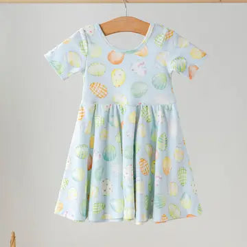 Toddler Girl Cotton Twirl Dress - Easter Hunt