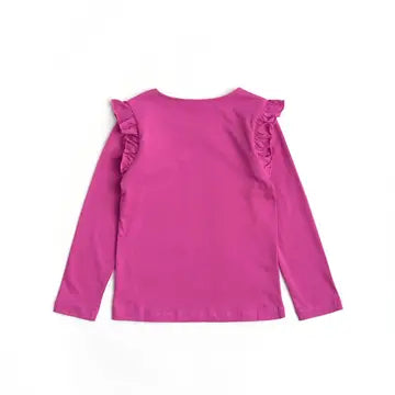 Toddler & Youth Girls Ruffle Plum Top