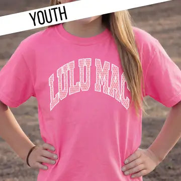 Lulu Mac Stripe Youth Comfort Colors Tee Shirt