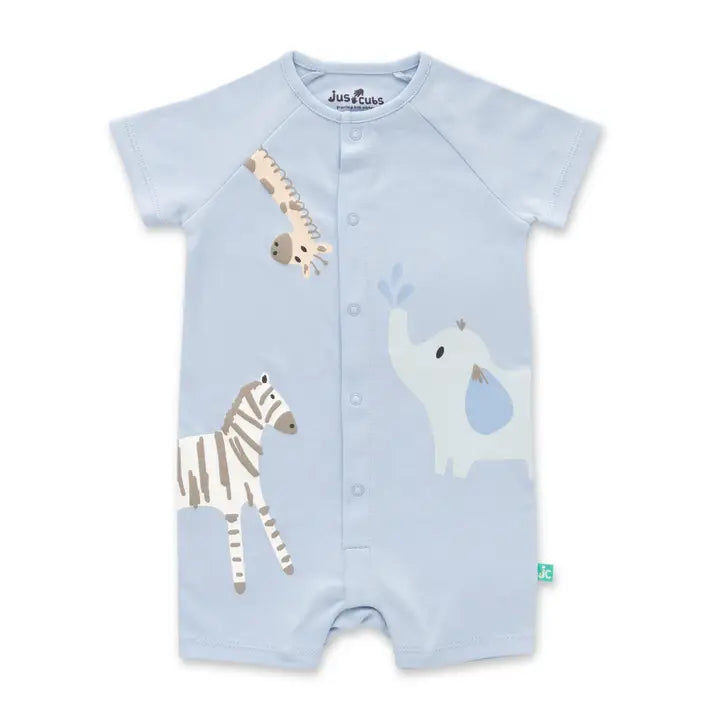 Infant Boy Animal Friends Romper