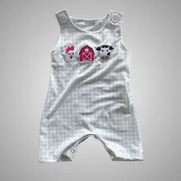 Infant Boy Farm Romper