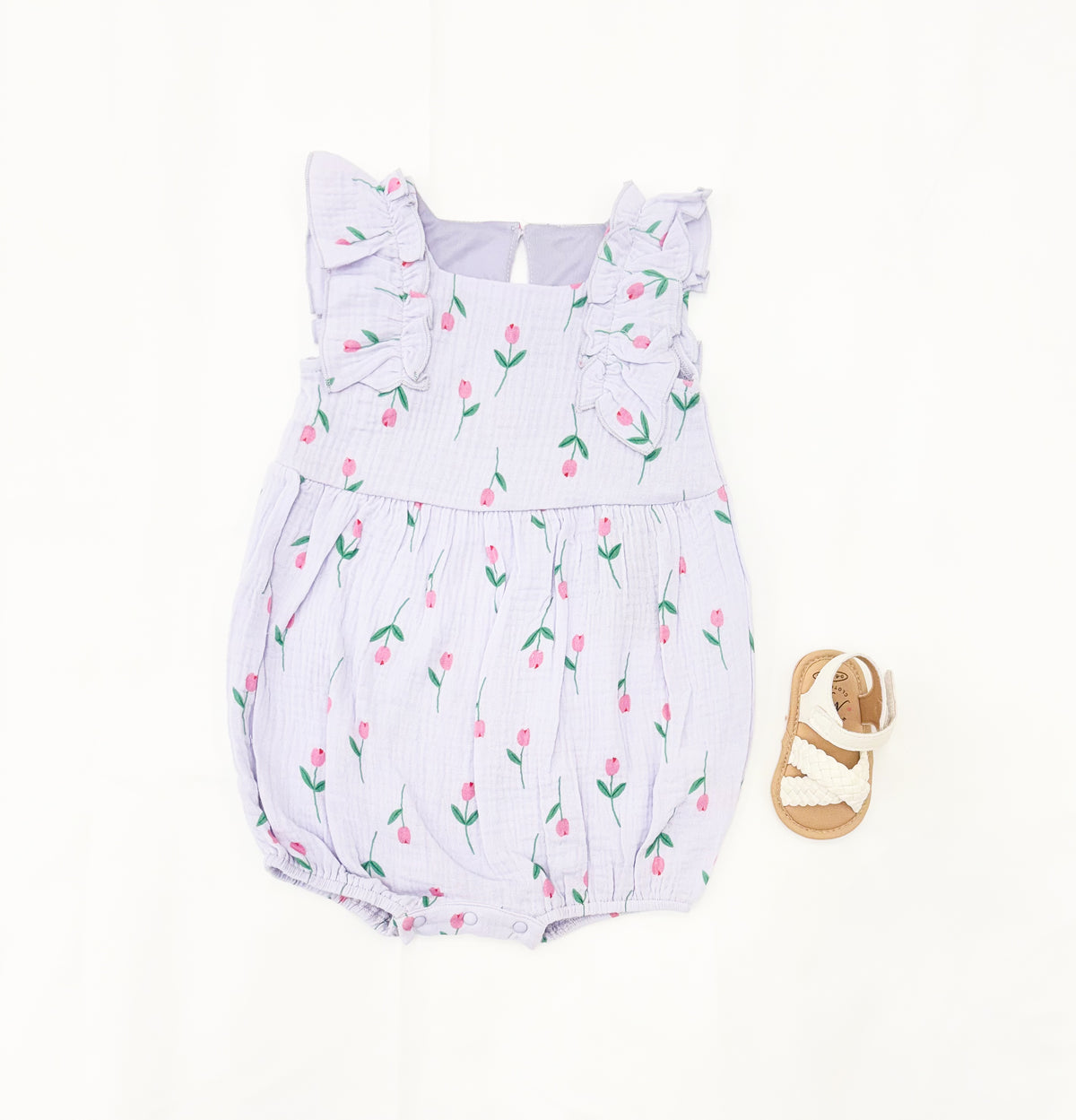 Infant Girl Tiny Tulip Romper