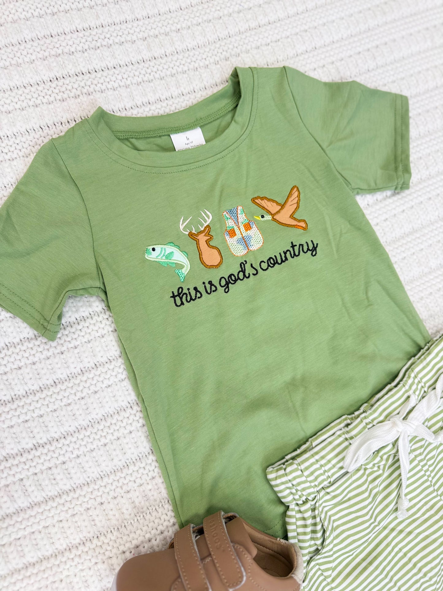 Baby Boy Hunting Shorts Set