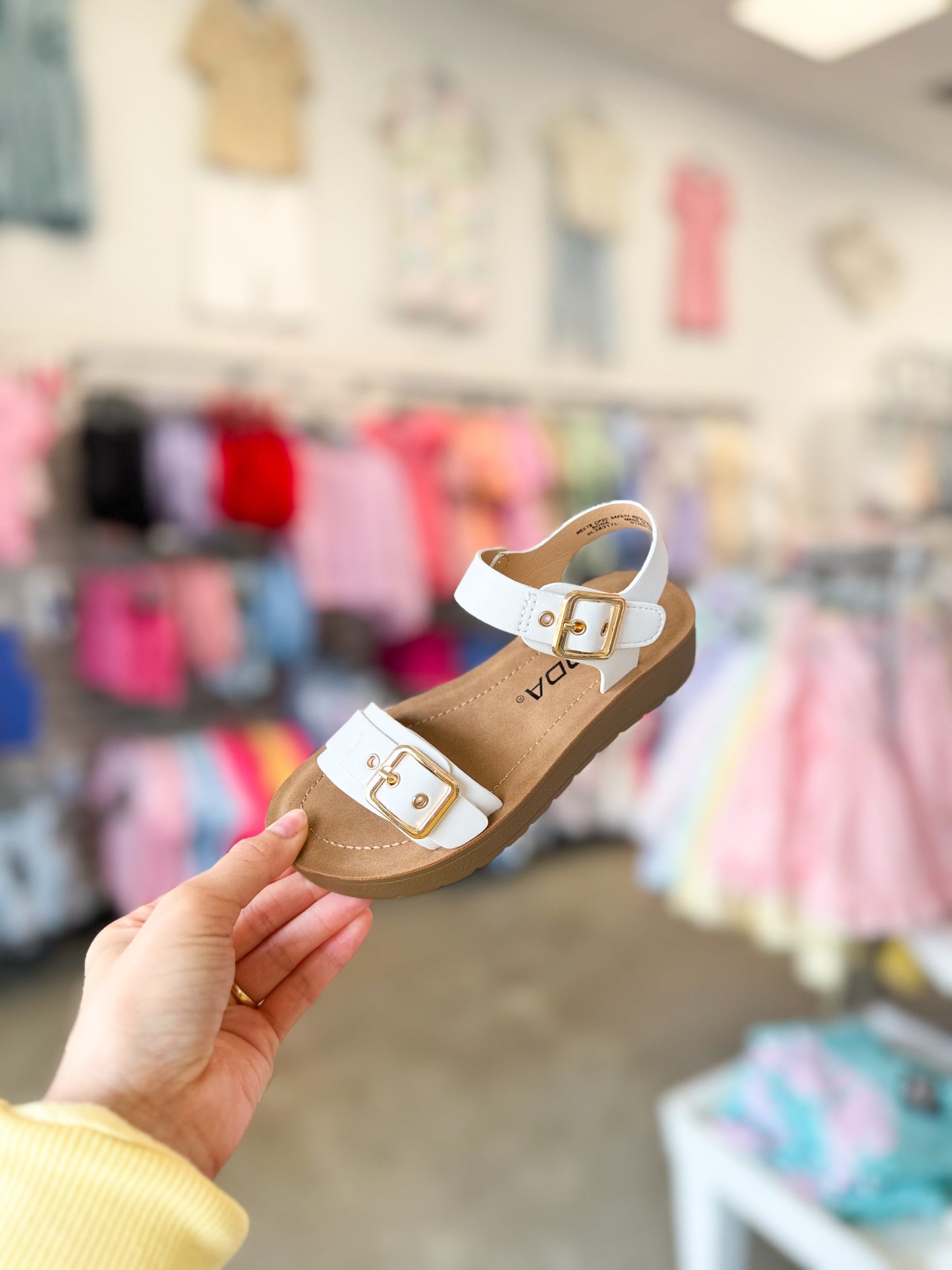 Youth Girls Platform Double Buckle Strap Sandal