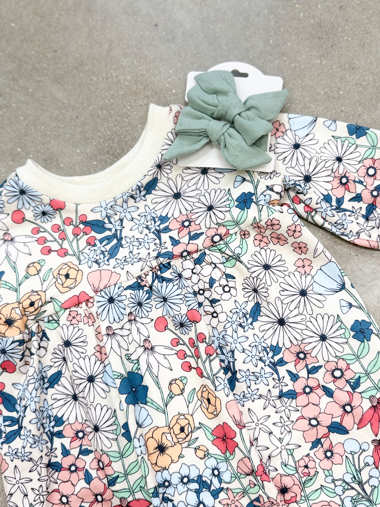 Infant Girls Floral Multicolor Melody Romper