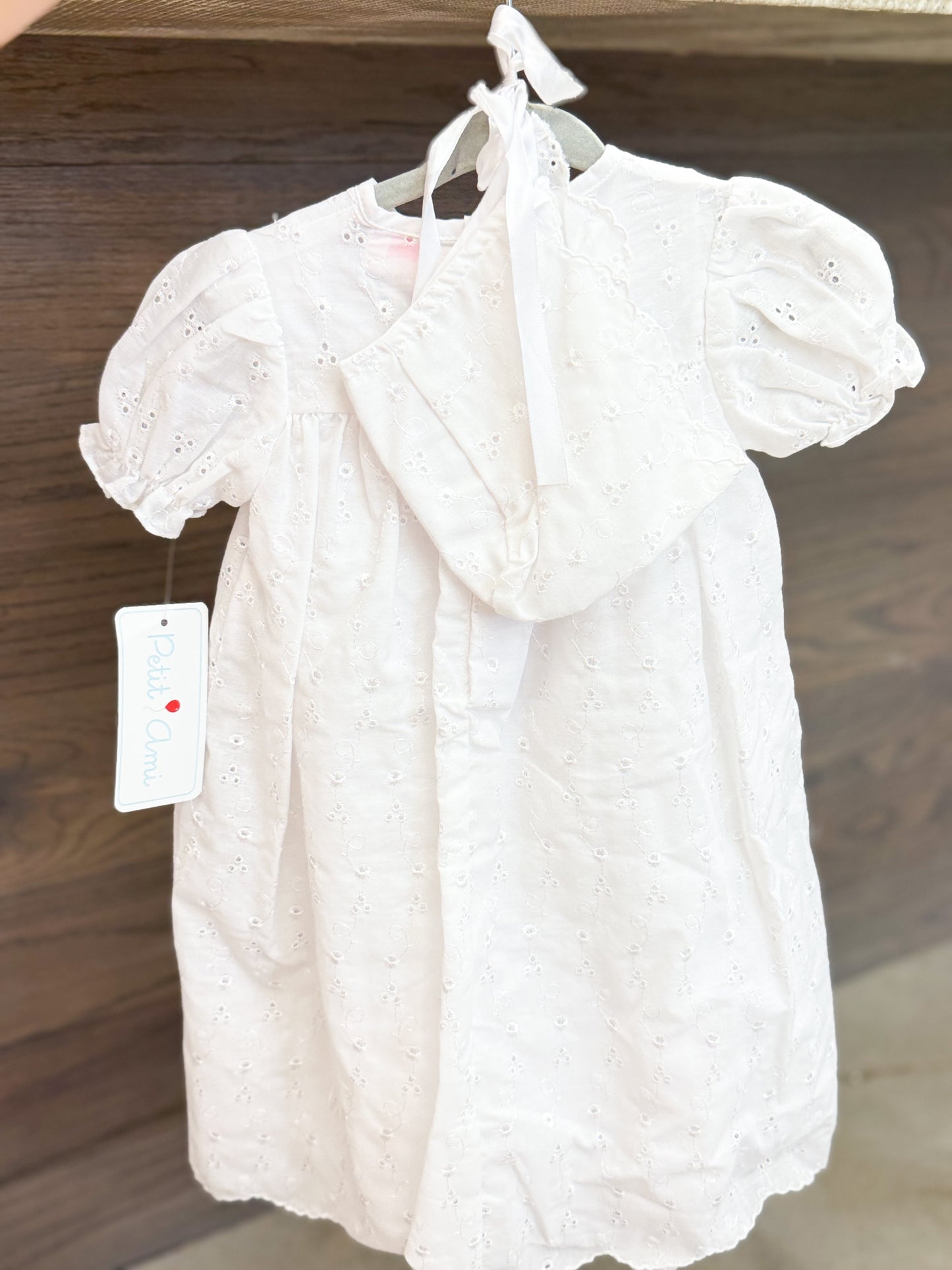 Infant Girls Eyelet Lace Christening Gown