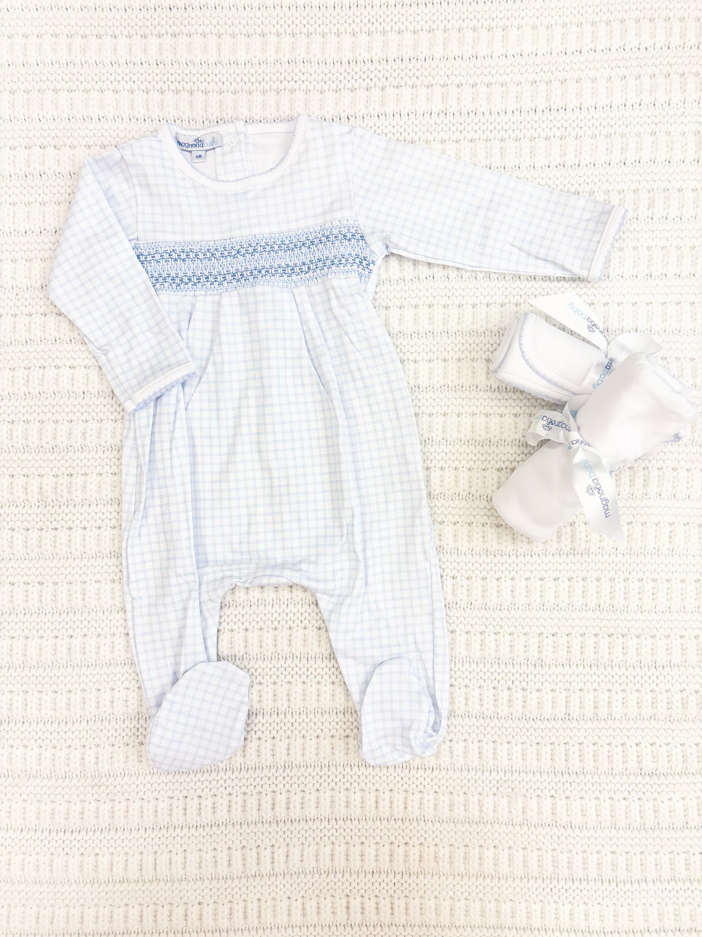 Baby Boys Peek-A-Boo Wishes Smocked Footie