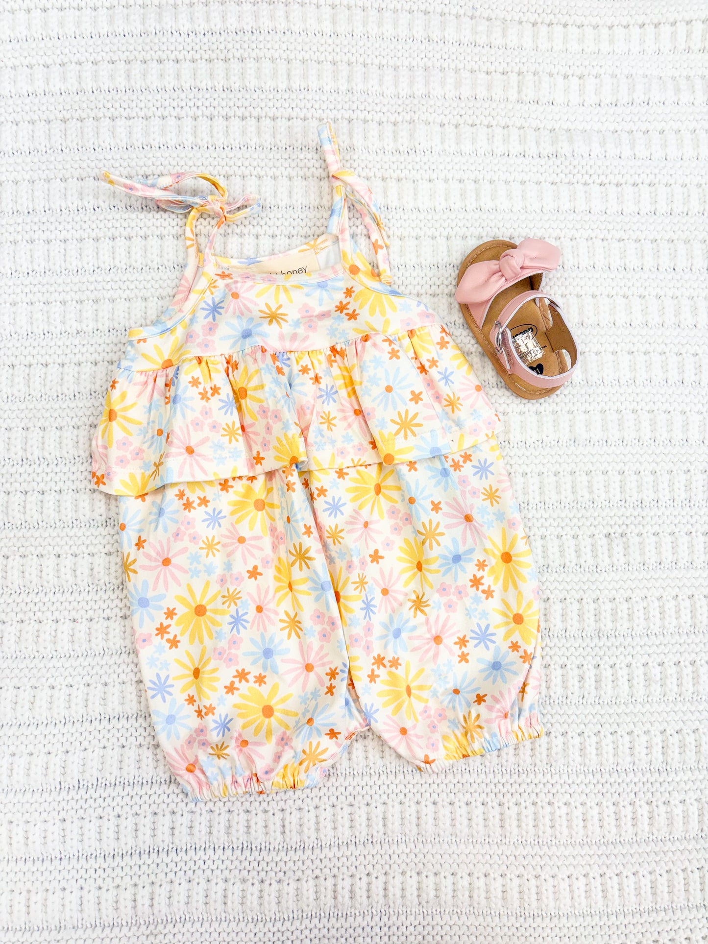 Infant Girl Stella Sleeveless Floral Romper