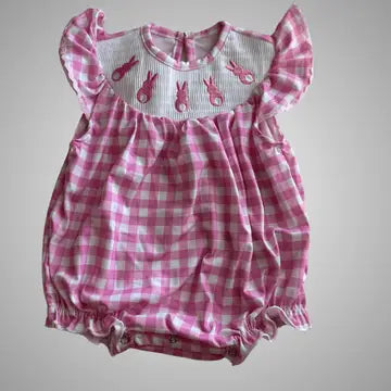 Infant Girl Easter Smock Romper