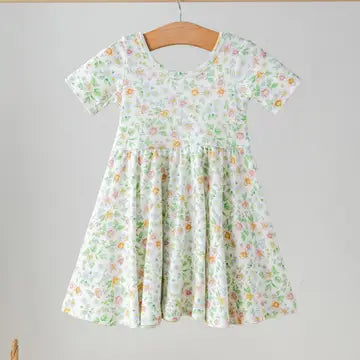 Toddler Girl Organic Cotton Twirl Dress - Spring and Bloom