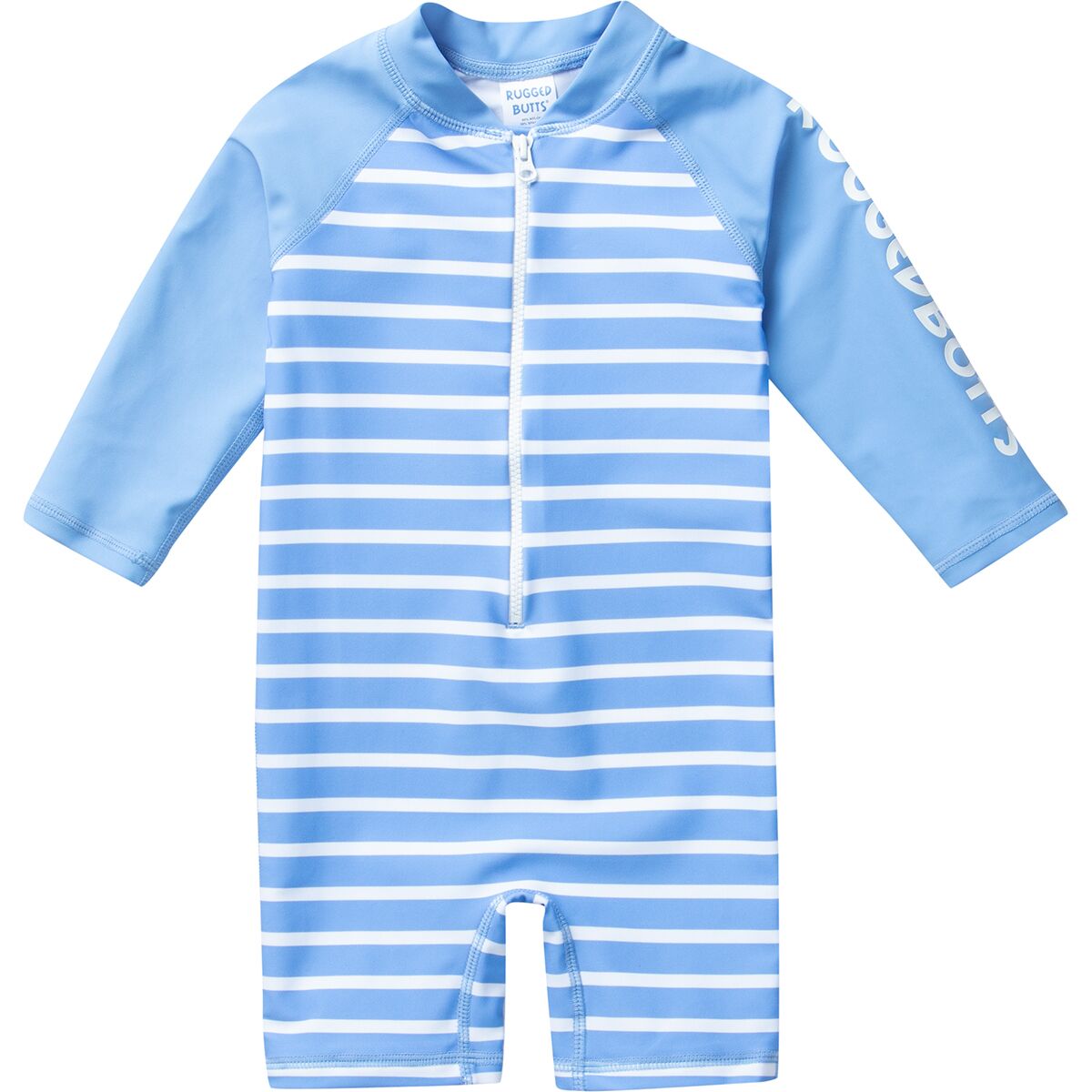 Rugged Butt Cornflower Blue Stripe Rash Guard Bodysuit
