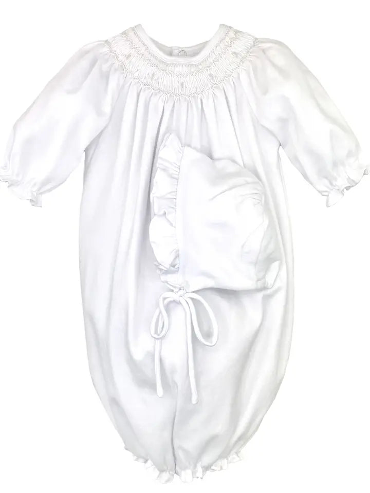 Infant Girls Smocked Knit Convertible Bag