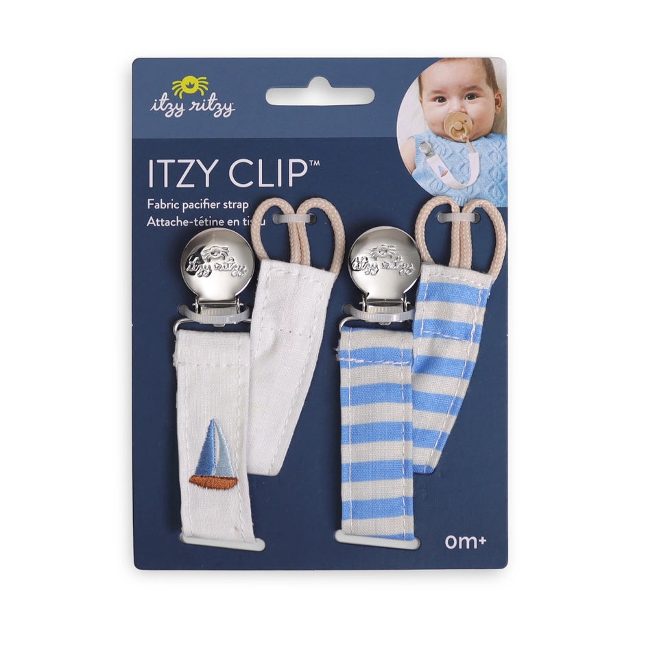 Itzy Ritzy Clip Fabric Pacifier Strap