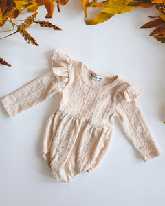 Rhodes Bubble Romper - Cream Cable