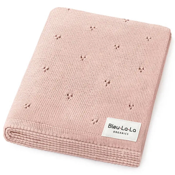 Organic Cotton Pointelle Swaddle Receiving Baby Blanket