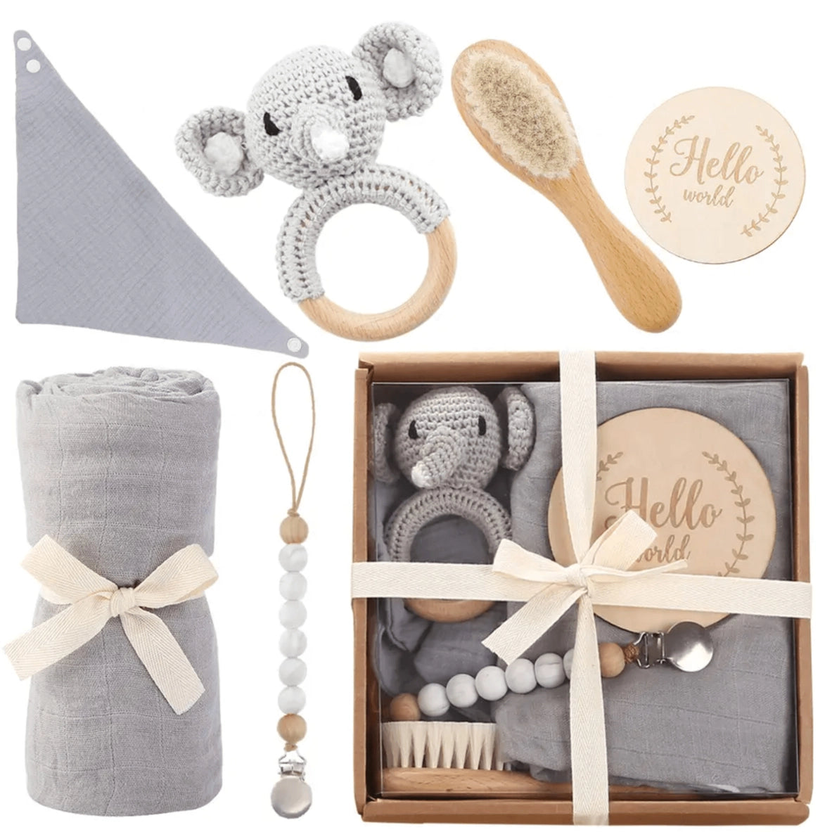 Welcome Baby 6 Piece Gift Box