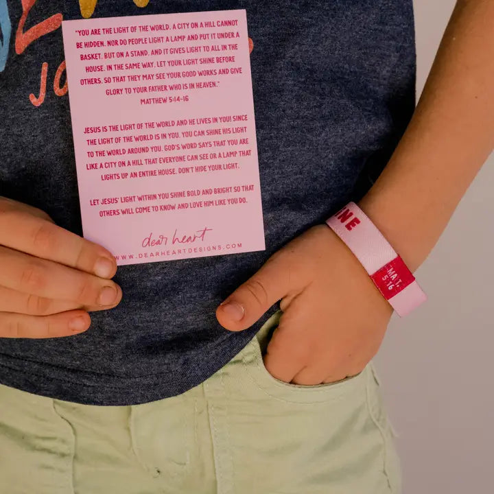 "Let Your Light Shine" Kids Inspirational Wristband Bracelet
