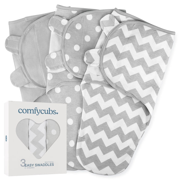 Comfy Cubs Set Of Three Swaddle Blankets