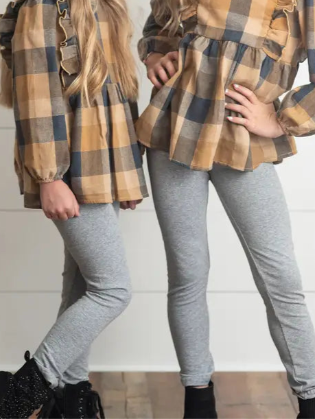Toddler & Youth Solid Gray Leggings
