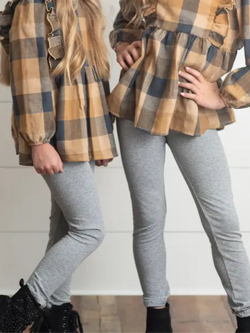 Toddler & Youth Solid Gray Leggings