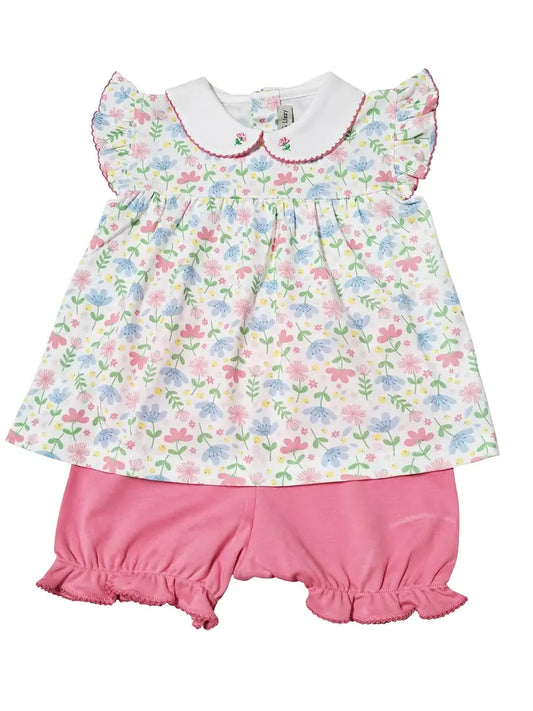 Baby Girls Palm Beach Top And Shorts Set