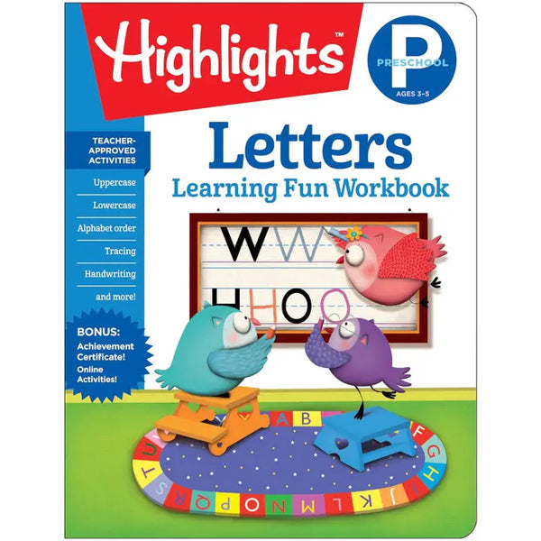 Preschool Learning Fun Letters Workbook