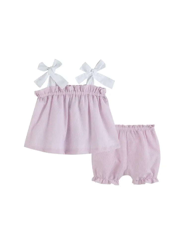 Seersucker Bow 2pc Set