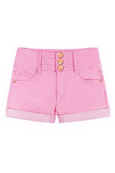 Super Soft Twill Shorts w/ 3 Button and Roll-Up