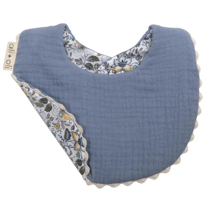 Muslin Cotton Double Sided Bib - Floral
