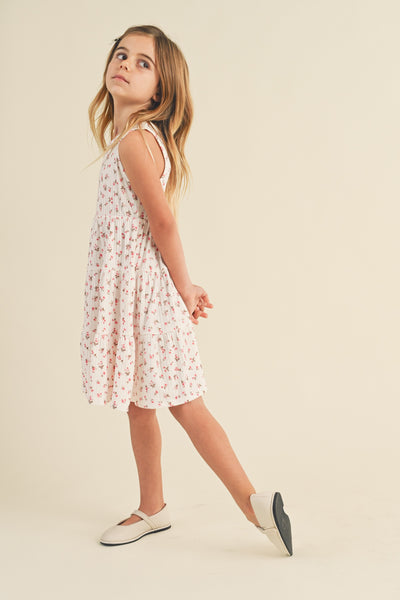 Sleeveless Floral Tiered Dress