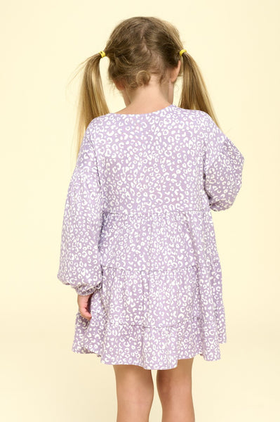 Animal Printed Loose-Fit Babydoll Dress