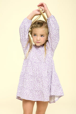 Little Girl's Woodland Fox Print Cotton Ruffle Collar Shift Dress –  cuteheads