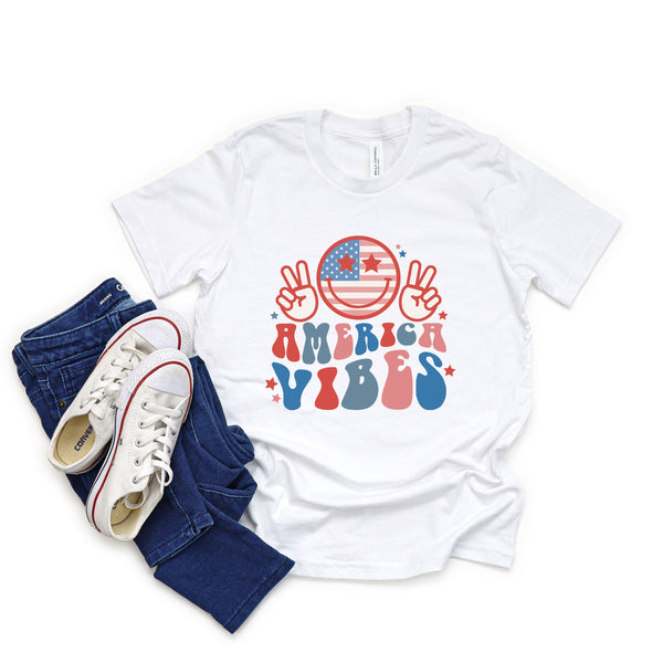 American Vibes Peace Signs Graphic Tee