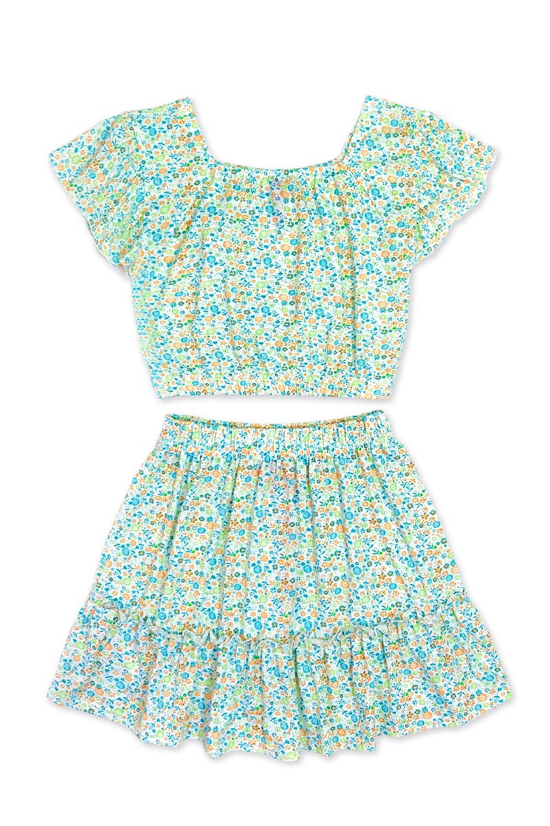 Two Piece Top And Skirt Set