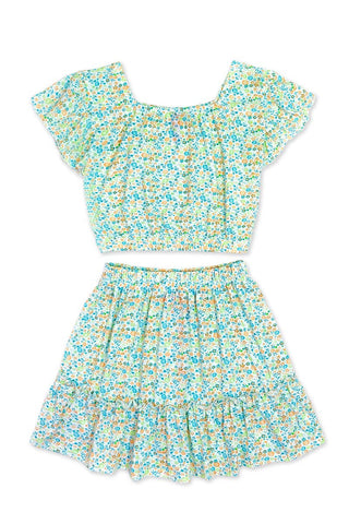 Two Piece Top And Skirt Set