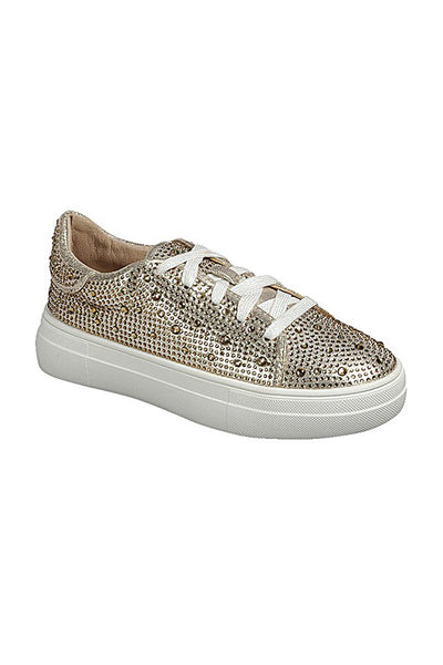 Low Top Sneakers With Rhinestone Details