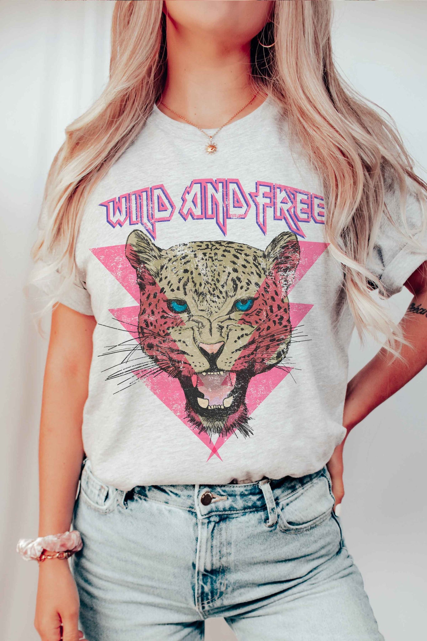 Wild And Free Leopard Graphic Tee