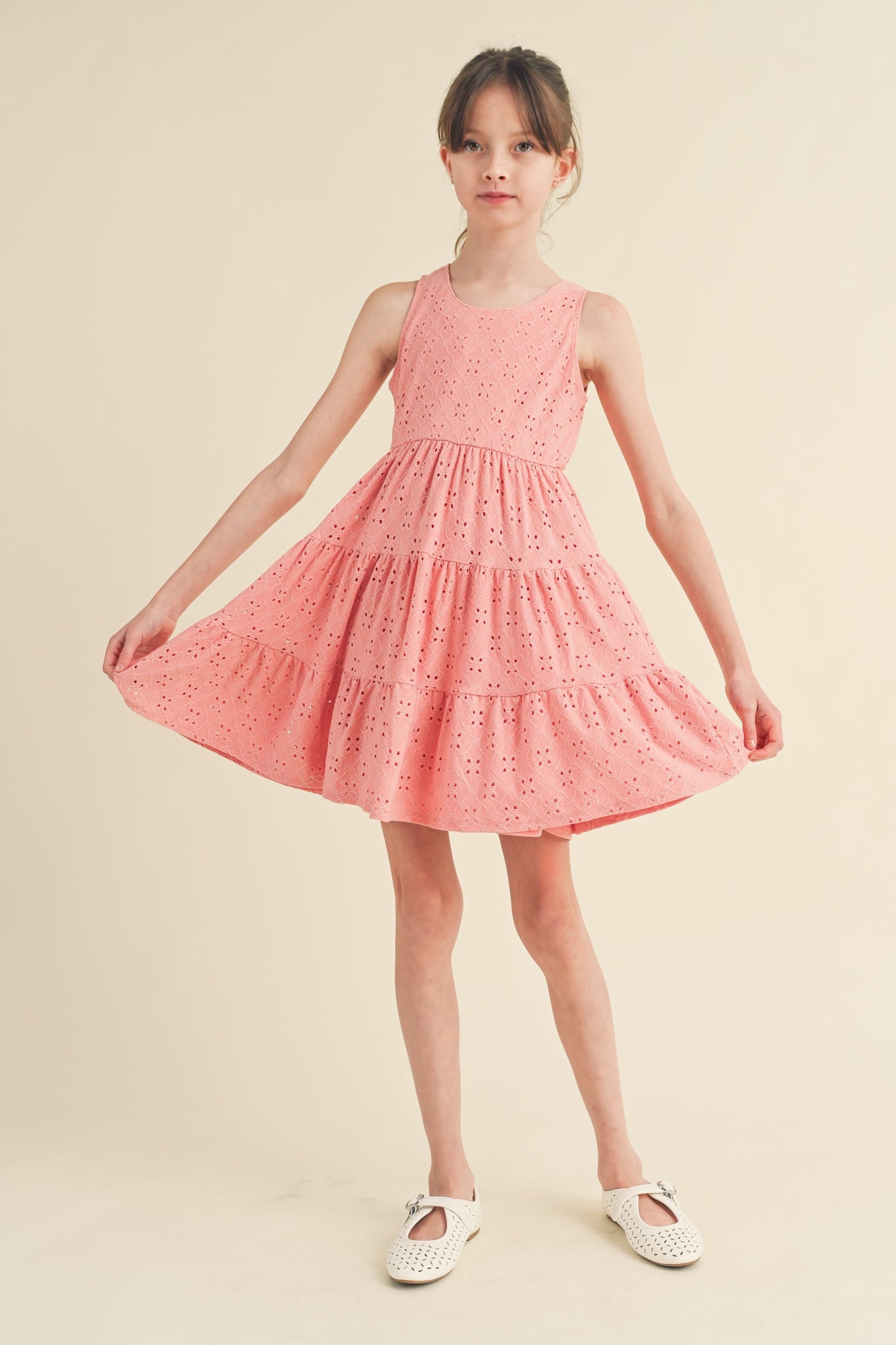 Tiered Eyelet Dress