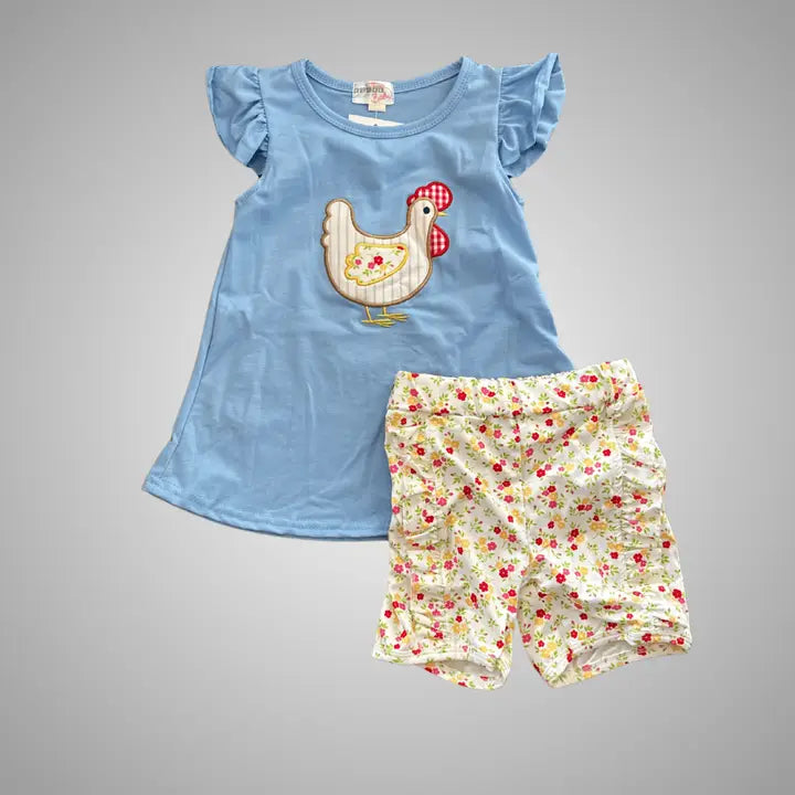 Toddler Girl Spring Chicken Two Piece Set