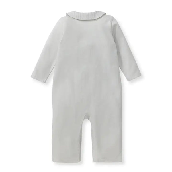 Infant Boys Muslin Collar Jumpsuit